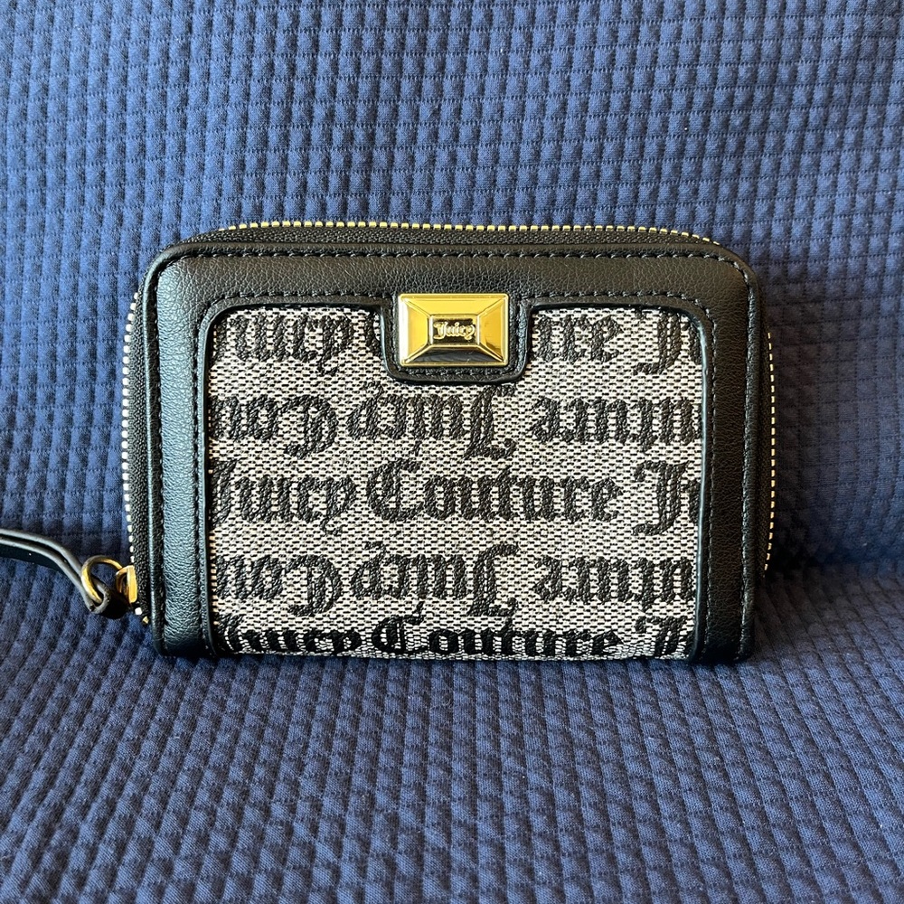 Juicy Couture Black and White Logo Wallet